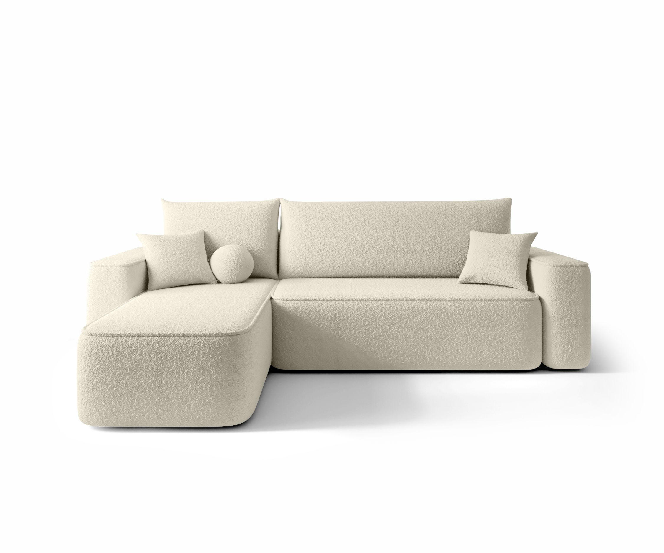 ECKSOFA mit Schlaffunktion SENNO Quelle 03 Links - Beige, Textil (250/150cm) - Bedante