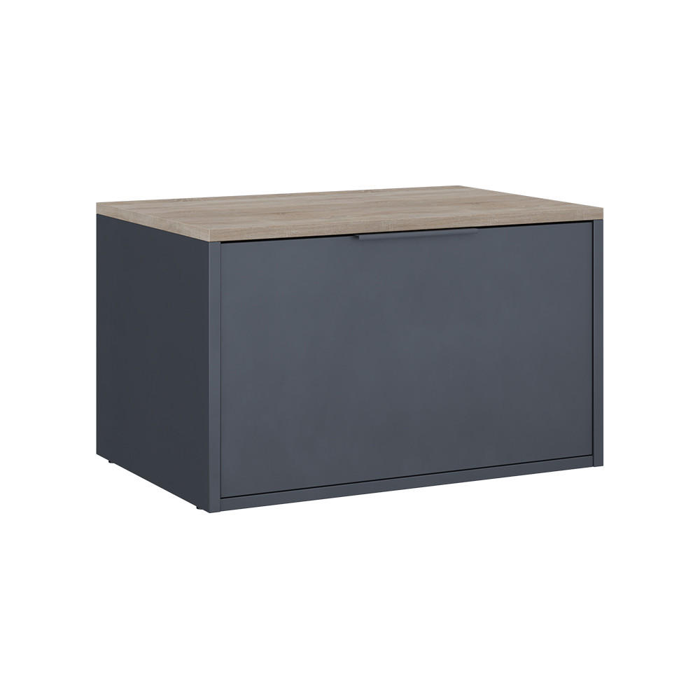 KOMMODE Betti Anthrazit/Sonoma 60 x 36 cm mit Türen - Anthrazit/Sonoma Eiche, Holzwerkstoff (60/36/40cm) - Vicco