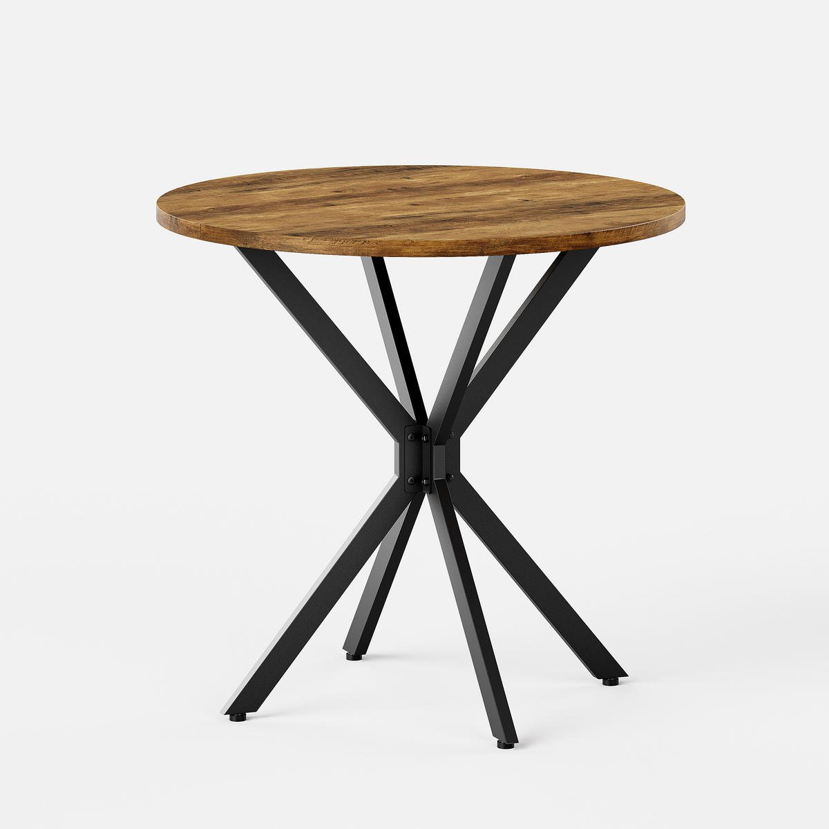 BEISTELLTISCH Braun/Schwarz 80/80/75 cm - Braun, Metall (80/80/75cm) - PANGIVO