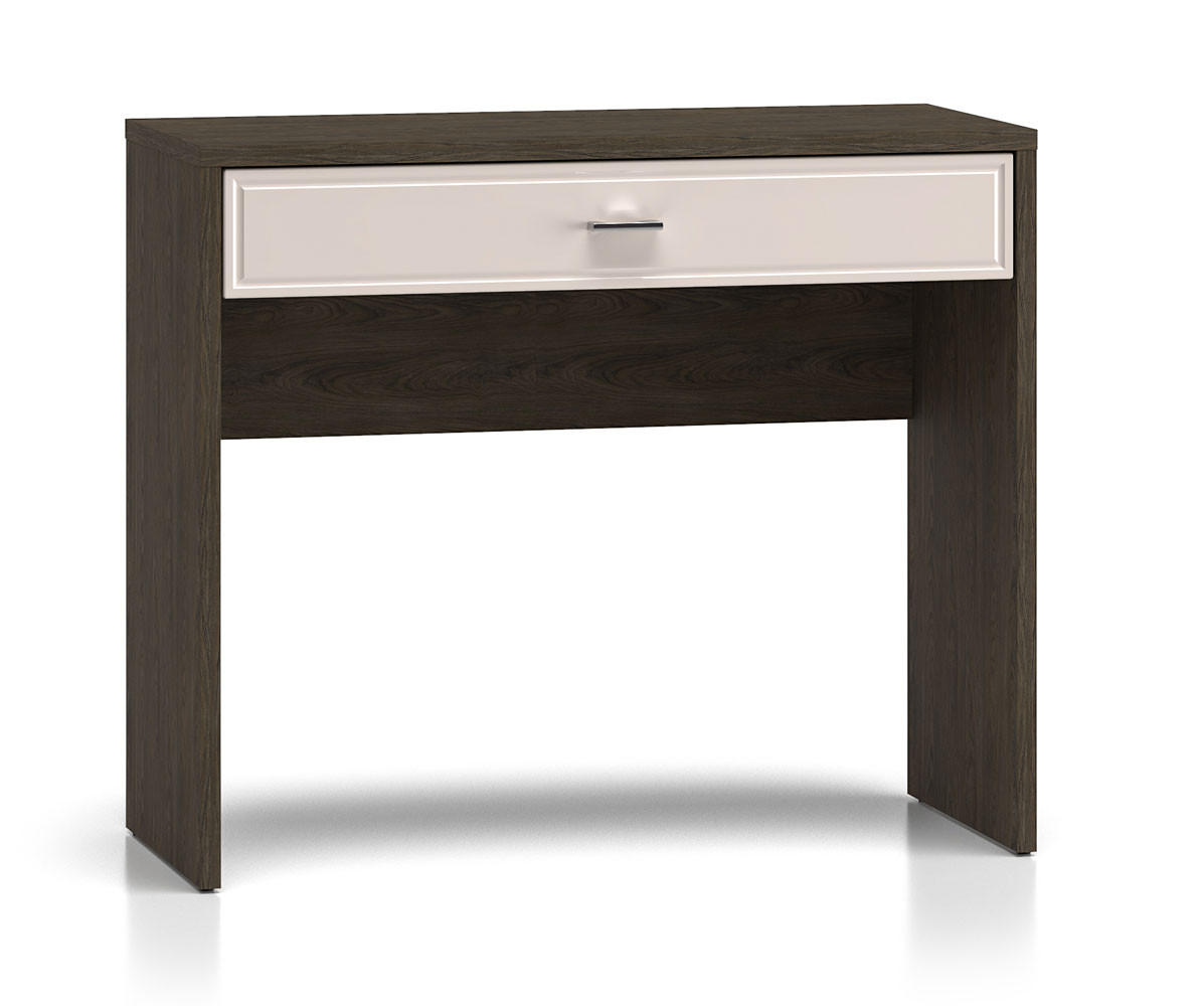 KONSOLENTISCH Avante 92 / 40 / 78cm Windmill Eiche Dunkel / Cashmere Hochglanz - Eichefarben/Creme, Holz/Holzwerkstoff (40/92/78cm) - Feldmann-Wohnen