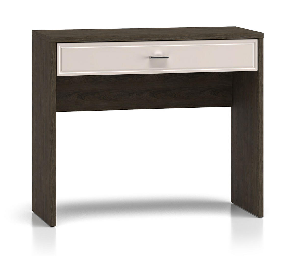 KONSOLENTISCH Avante 92 / 40 / 78cm Windmill Eiche Dunkel / Cashmere Hochglanz - Eichefarben/Creme, Holz/Holzwerkstoff (40/92/78cm) - Feldmann-Wohnen