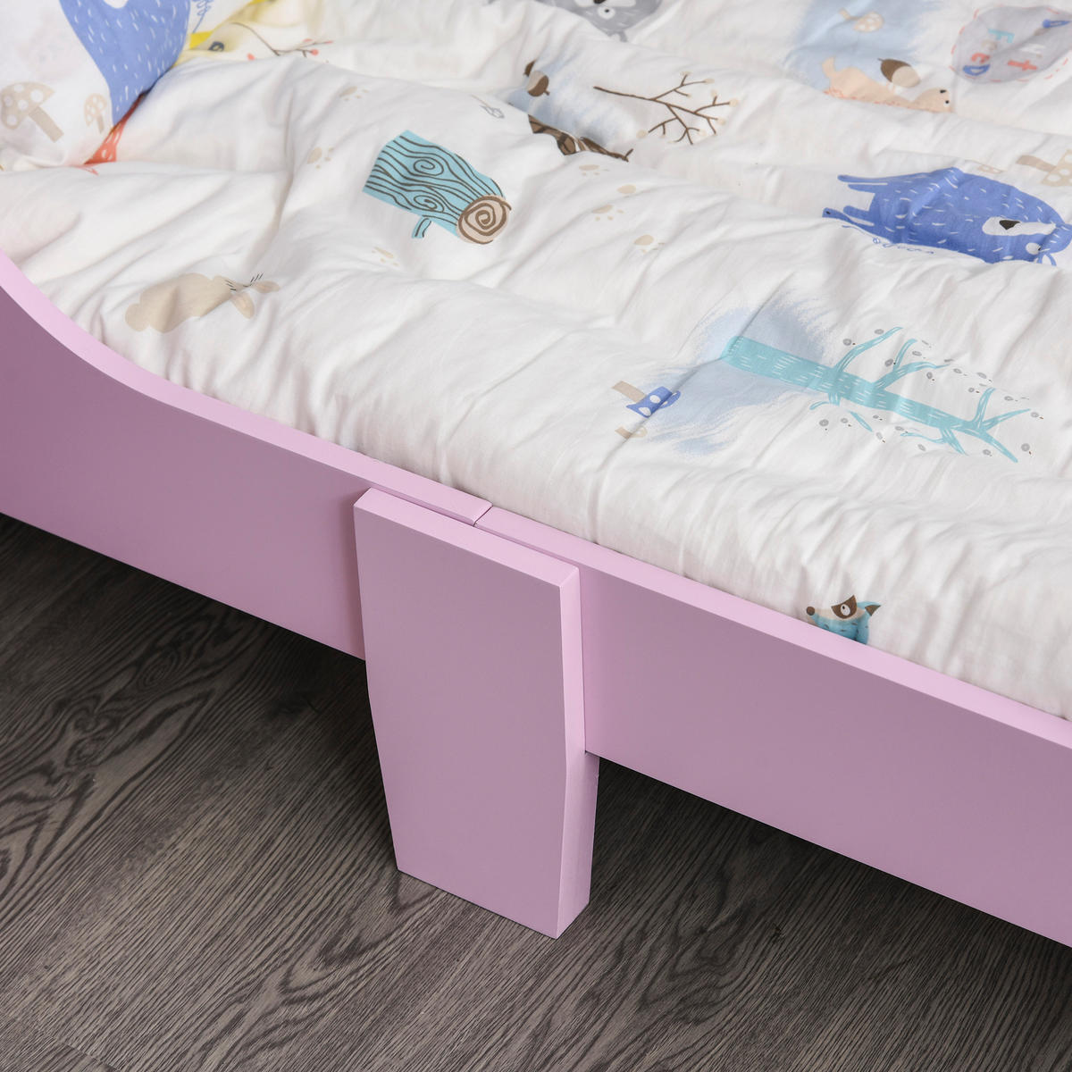KINDERBETT 140x70 cm DE-14540 mit Schloss-Motiv Rosa - Pink, Holzwerkstoff (70/140cm) - ComfortXL
