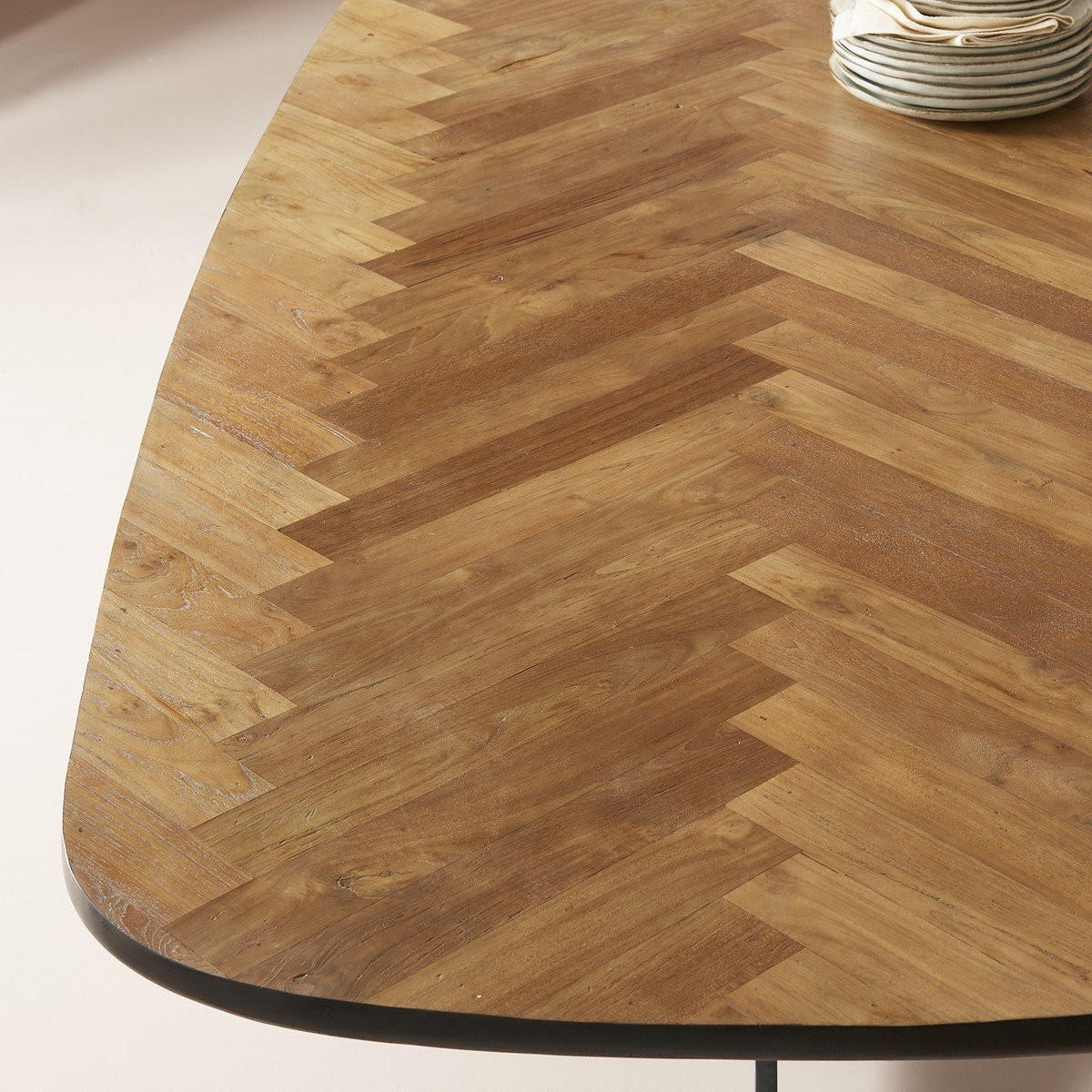 MASSIVHOLZTISCH L220 cm – BERNARD - Eichefarben, Holz (220/100/76cm) - Signature