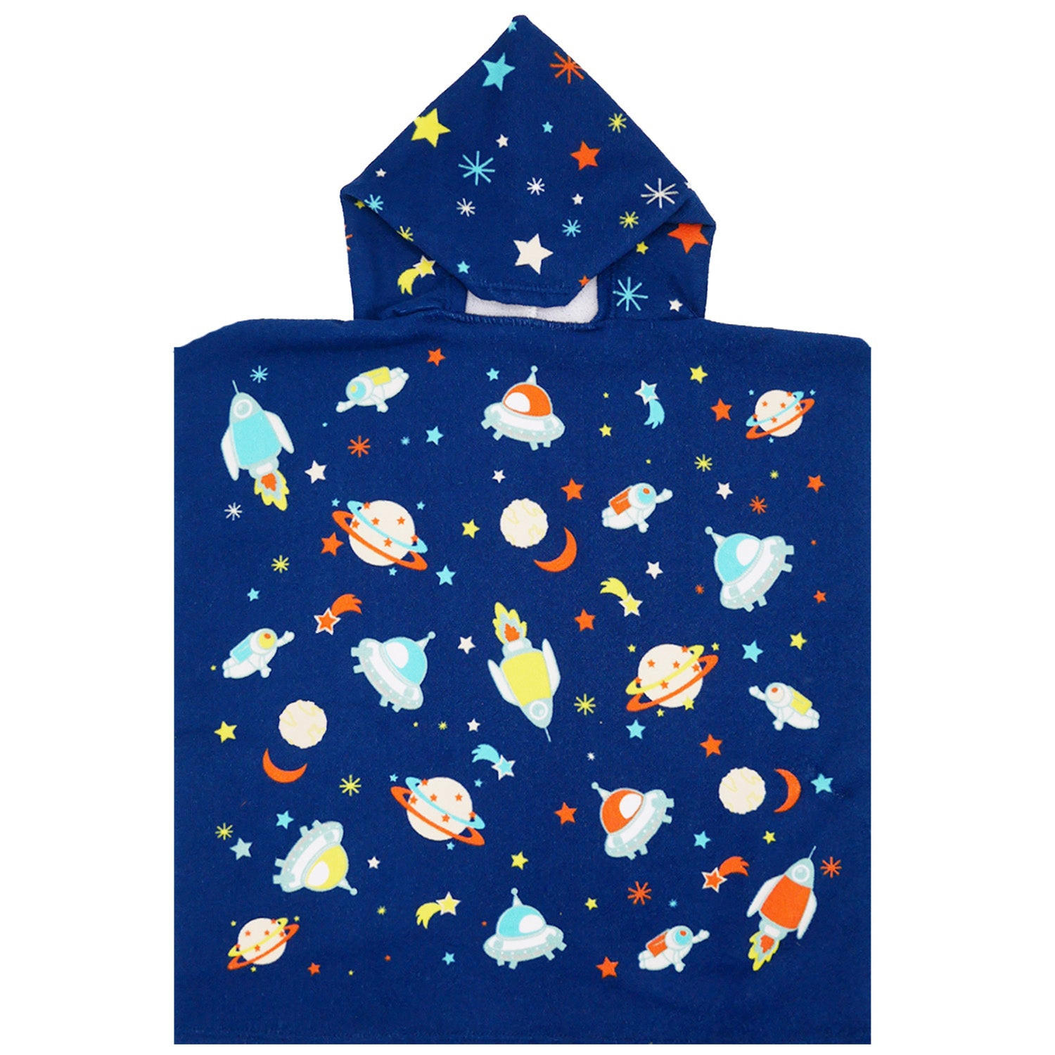 PONCHO Kinder Mikrofaser Blau 60x60 250g/m² - PONCHO Galaxy - Blau, Textil (Einheitsgrößenull) - LE COMPTOIR DE LA PLAGE