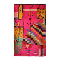 BERBERTEPPICH aus reiner Wolle 174x 275 cm - Pink, Naturmaterialien (174/275cm) - AFK Living