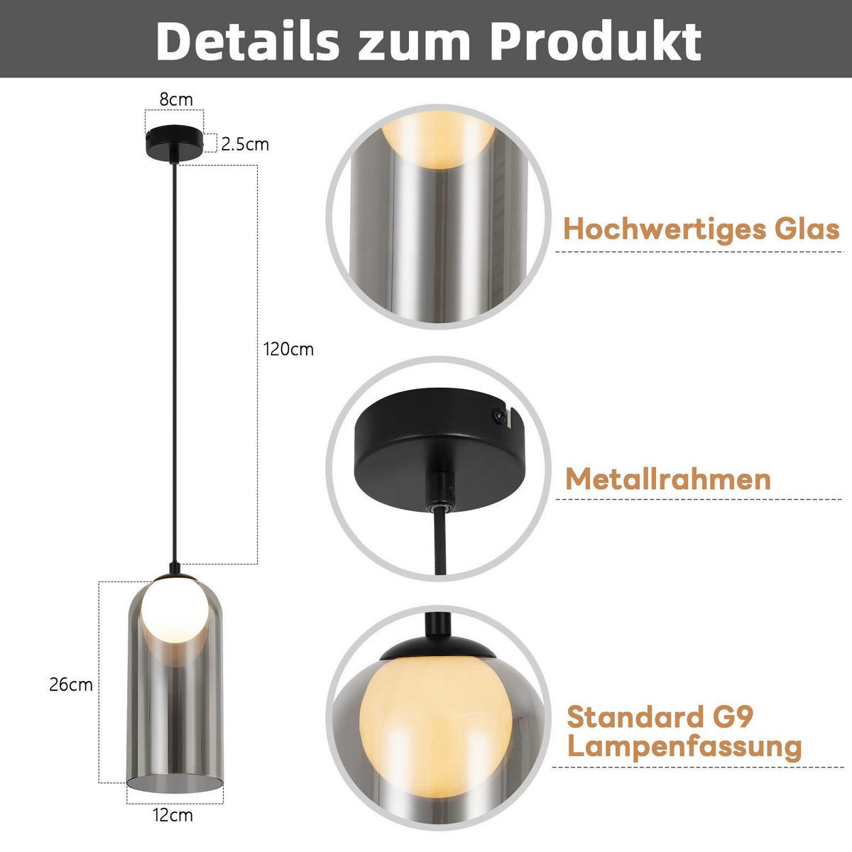 HÄNGELEUCHTE Margolis 8/8/145.5 cm - Schwarz, Metall (8/8/145.5cm) - Nettlife