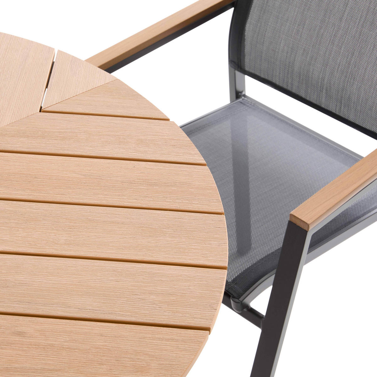 GARTENSTUHL, Grau - Grau, Textil (56/86/56cm) - Oviala