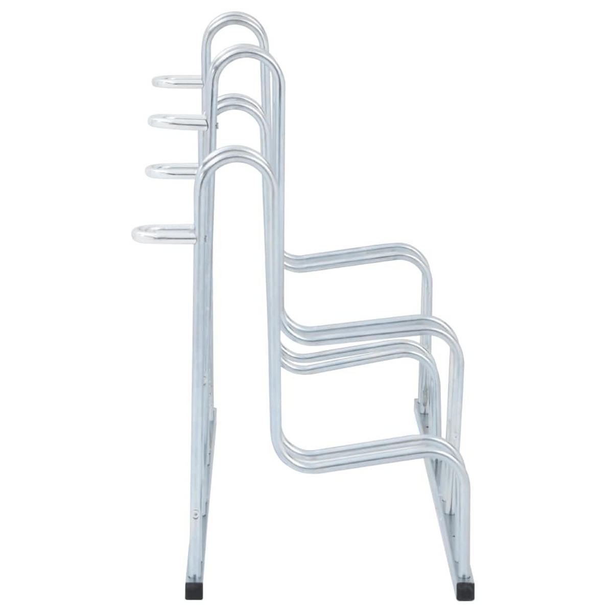 FAHRRADSTÄNDER Für 4 Fahrräder Freistehend Verzinkter Stahl - Silberfarben, Metall (39.5/73/104cm) - vidaXL
