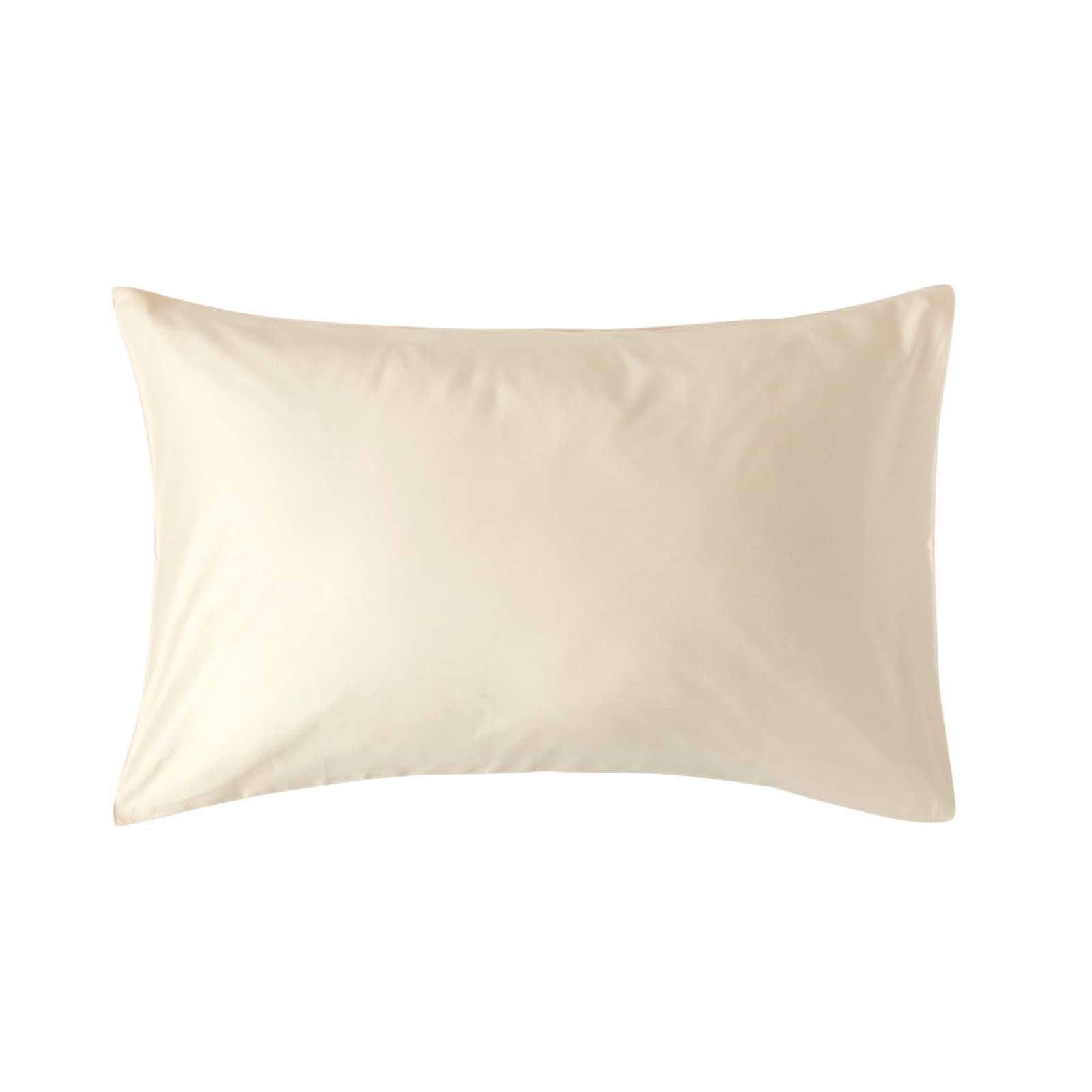 BIO-KISSENBEZUG Satin, Fadendichte 400 - Creme, Textil (48/74cm) - Homescapes