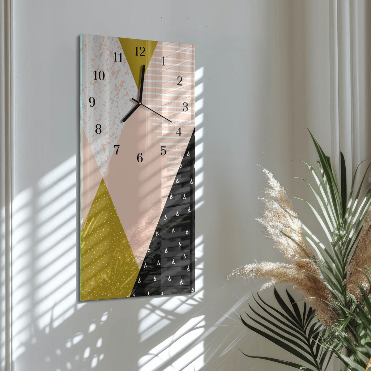 WANDUHR 60x30 cm - Licht - Multicolor, Glas (30/60/0.4cm) - TULUP