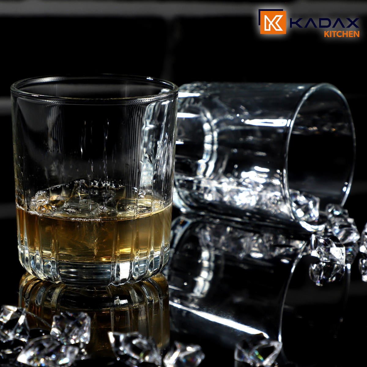 KADAX Gläser 280 ml Set mit 6 Gläsern für Whiskysaft - Transparent, Glas (0.28L) - KADAX