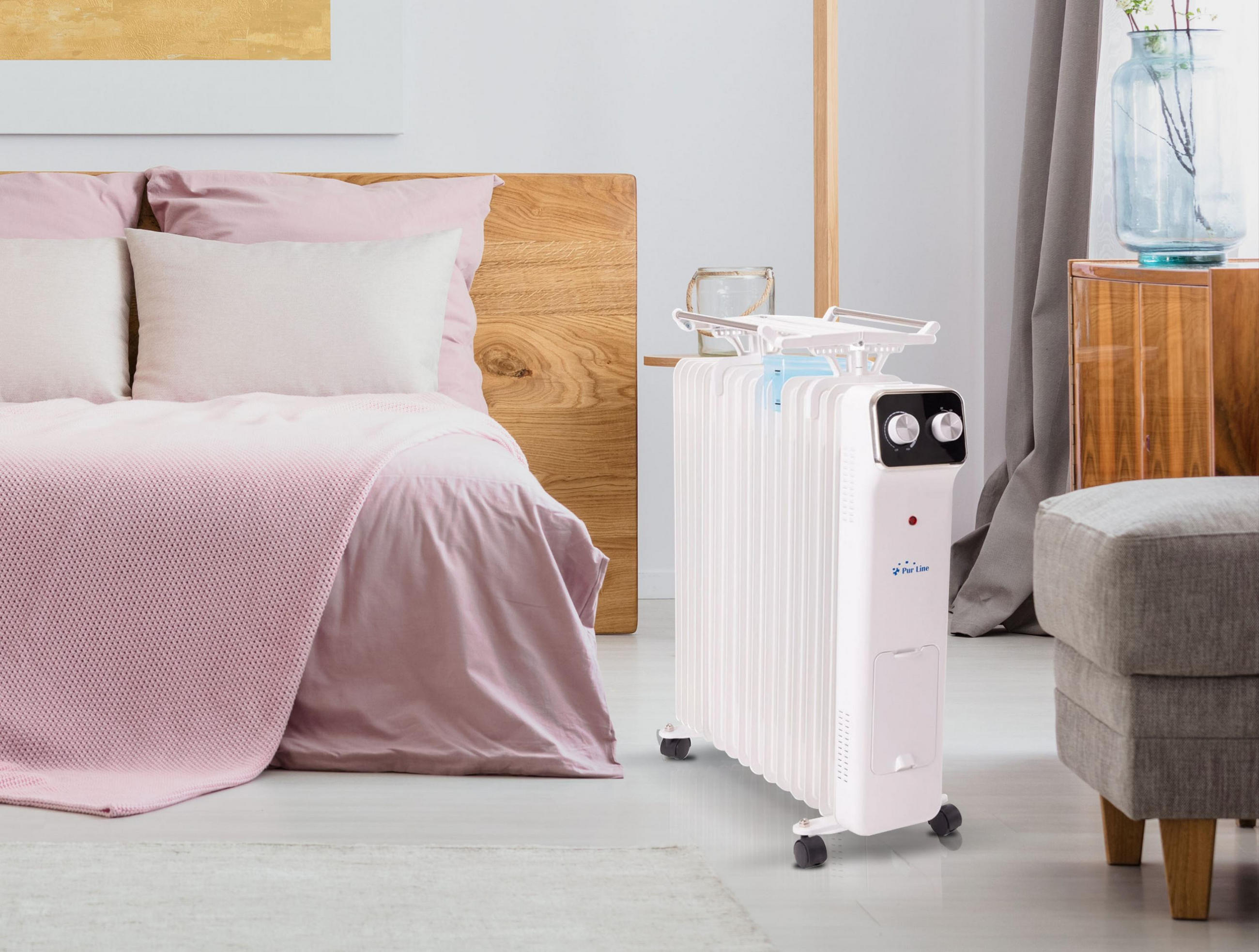 Thumbnail - Purline Ölradiator, Weiß, Metall, Uni, Rechteckig, 2,800 W, 46x77x15 cm, Freizeit, Heizen & Kühlen, Heizstrahler