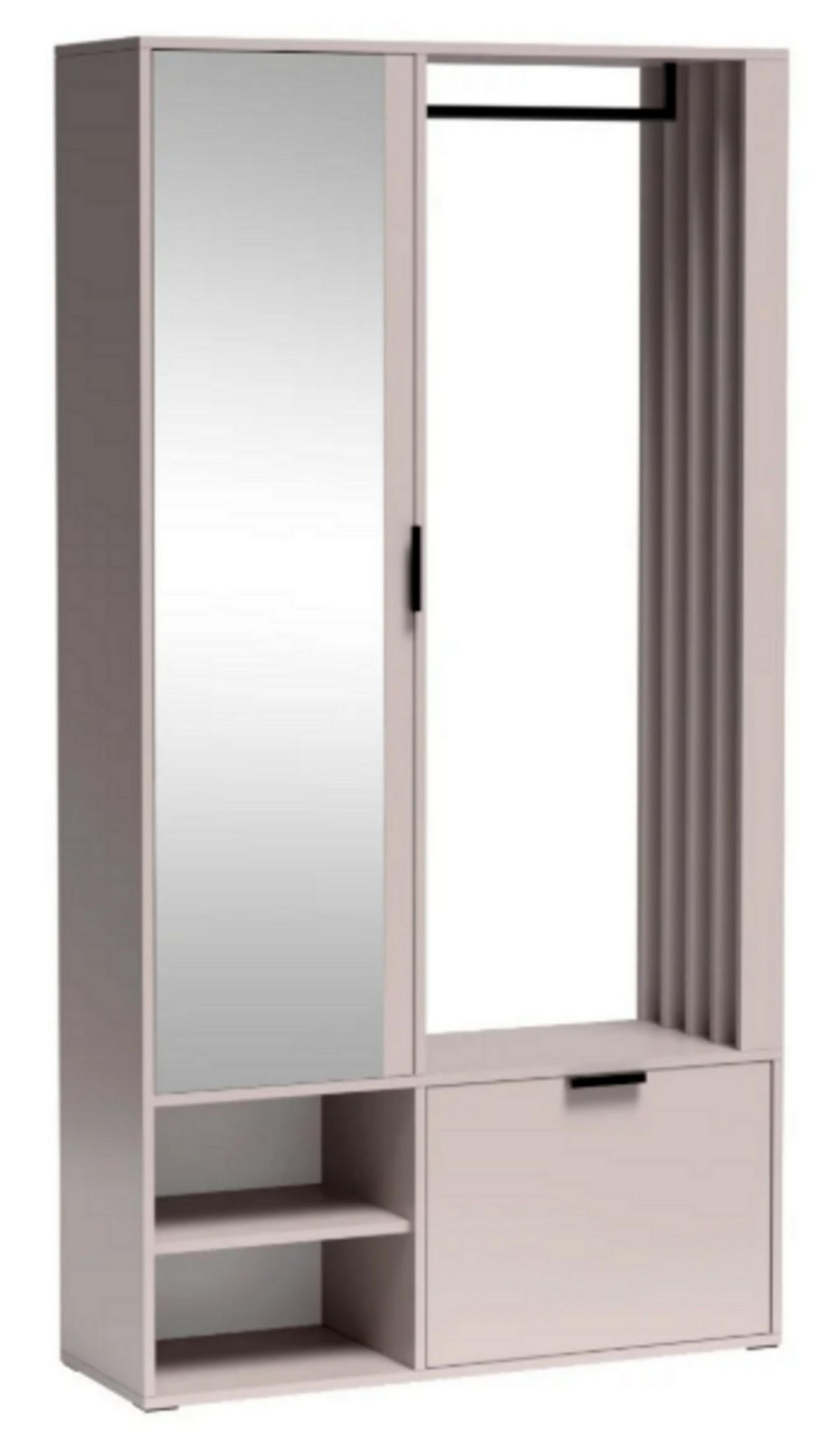 GARDEROBE MILANO UNI - Beige, Holzwerkstoff (100/190/33cm) - Meblini