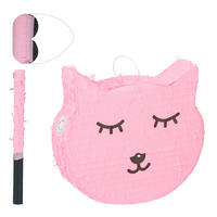 PINATA - Rosa, Papier/Wellpappe (37/34/9cm) - Relaxdays