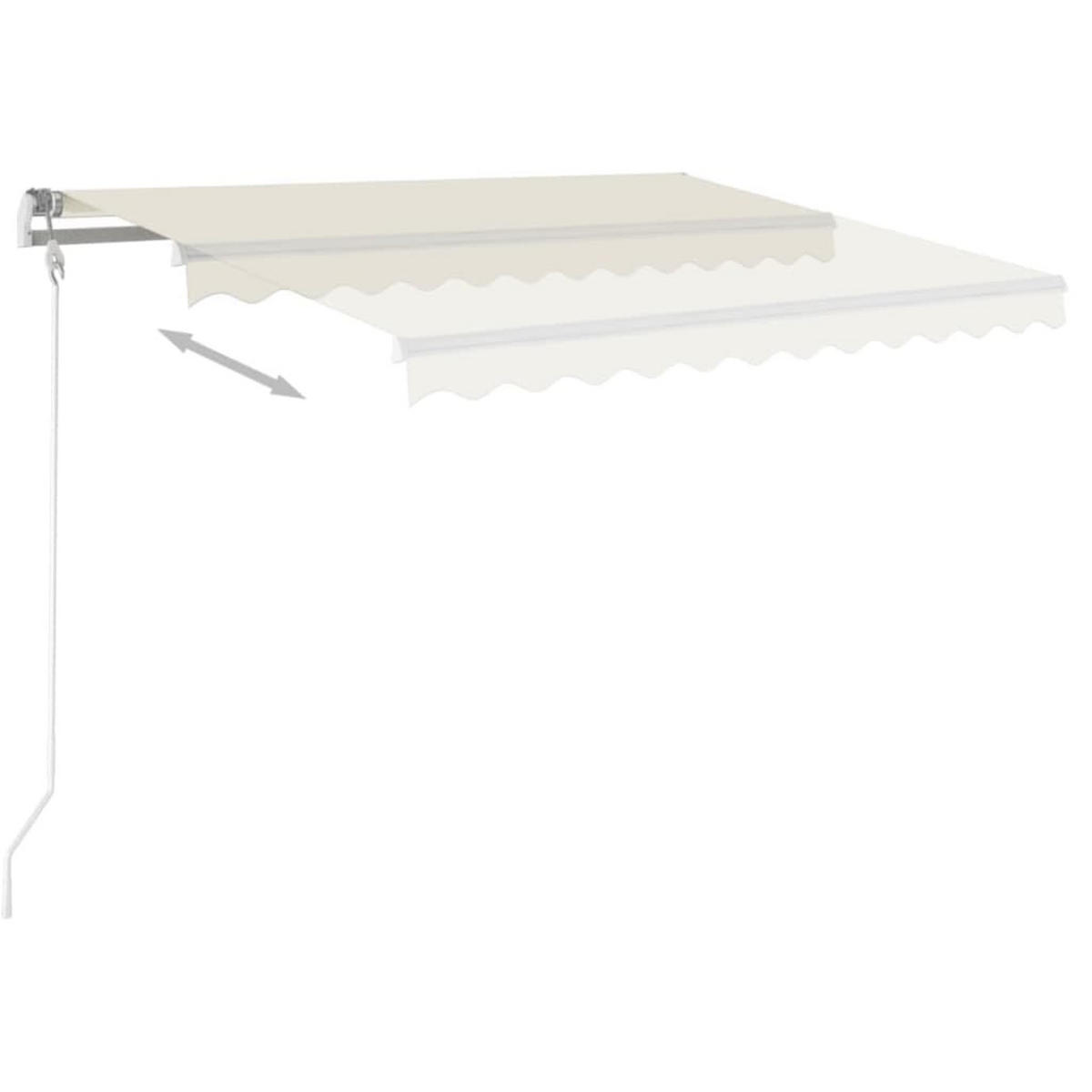 MARKISE Manuell Einziehbar 400x350 cm Creme - Creme, Metall (400/1/400cm) - furnicato