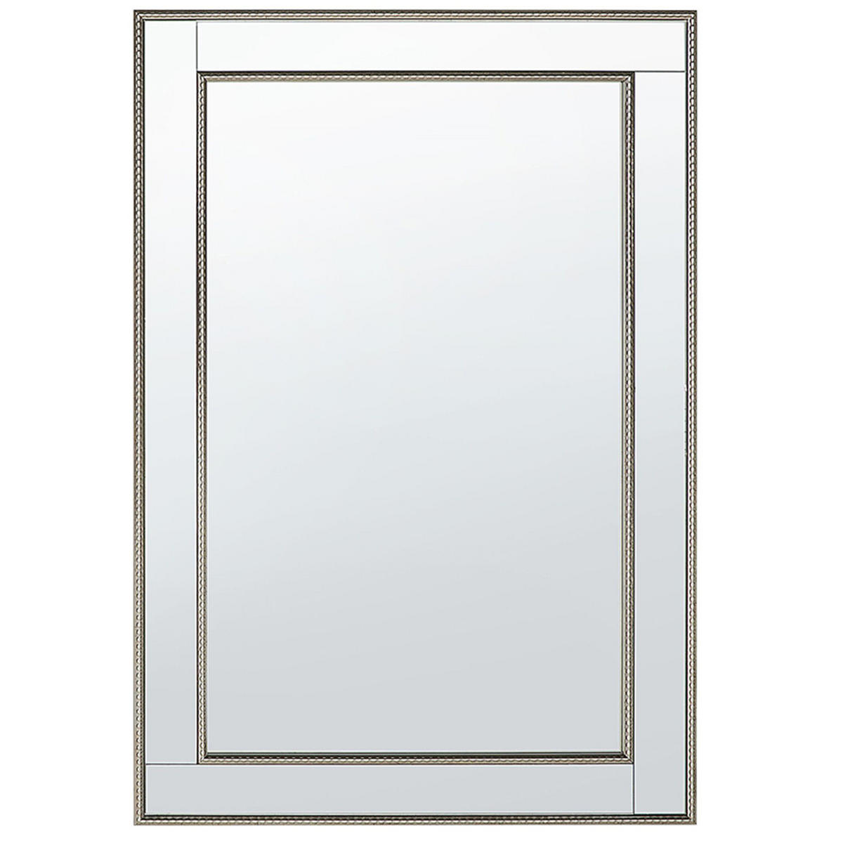 WANDSPIEGEL gold-silber rechteckig 60/90 cm Fenioux - Silberfarben/Goldfarben, Kunststoff (60/90/2cm) - Beliani