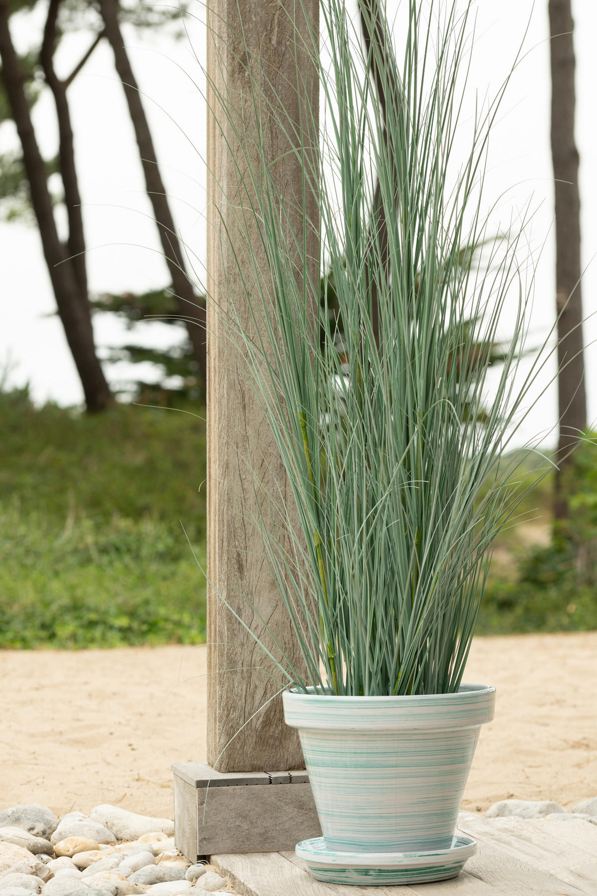 BLUMENTOPF MW Grün - Grün, Keramik (35/33cm) - J-Line