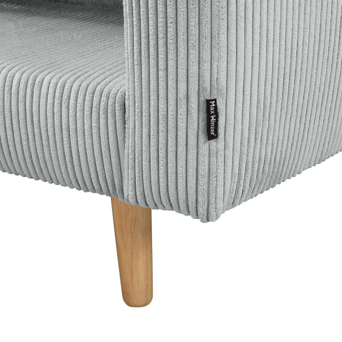 FUNKTIONSSOFA mit Hocker Kattie Cordstoff silber - Silberfarben, Kunststoff (144/230cm) - 58aufmkessel