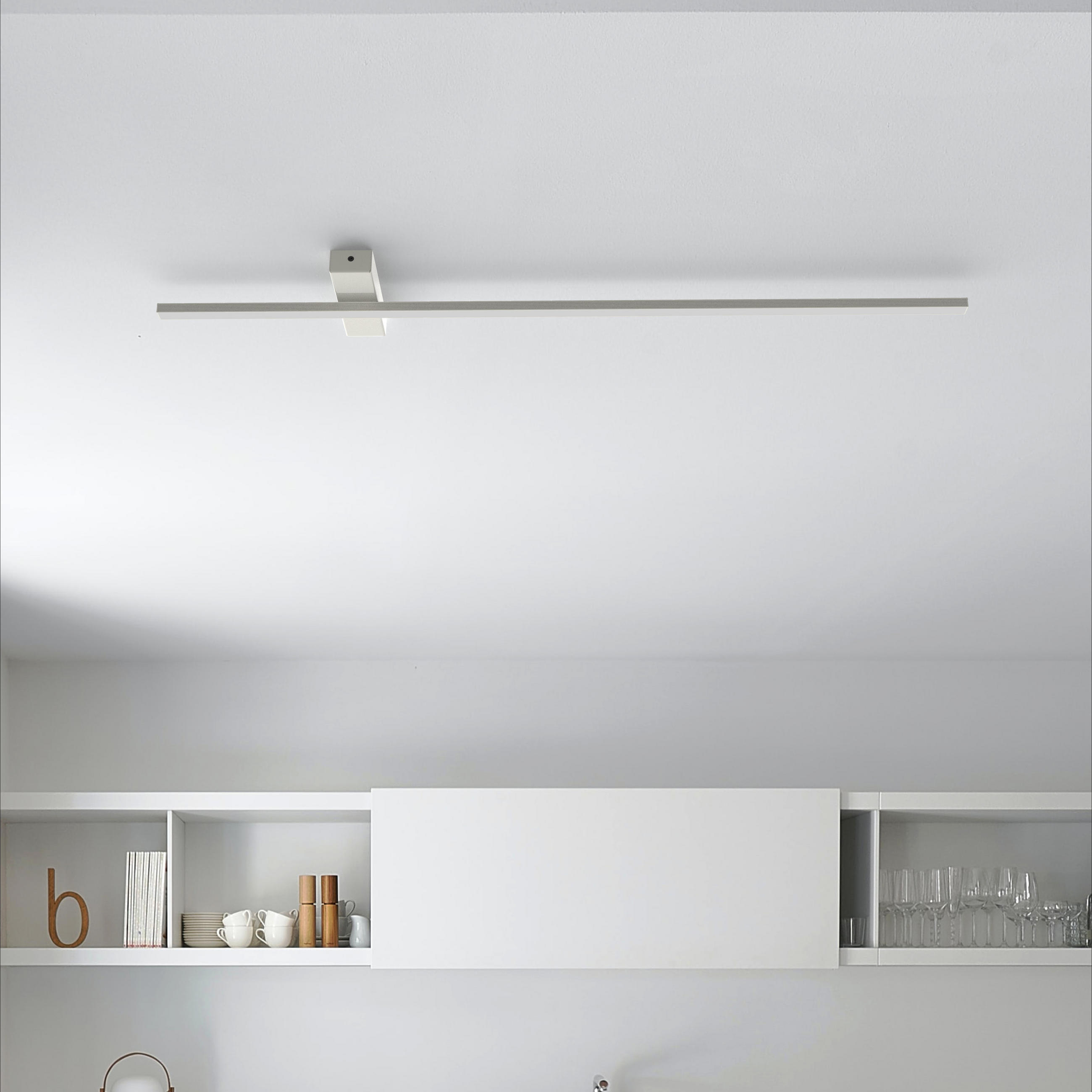 LED-DECKENLEUCHTE - Weiß Hochglanz, Metall (2/100/2cm) - Lumicom