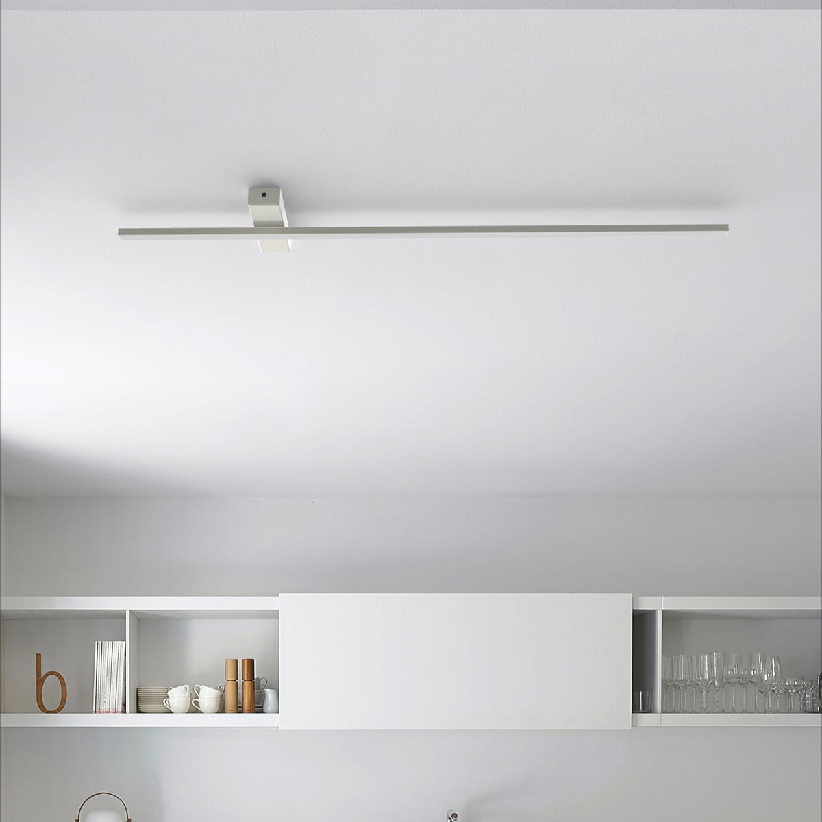 LED-DECKENLEUCHTE - Weiß Hochglanz, Metall (2/100/2cm) - Lumicom