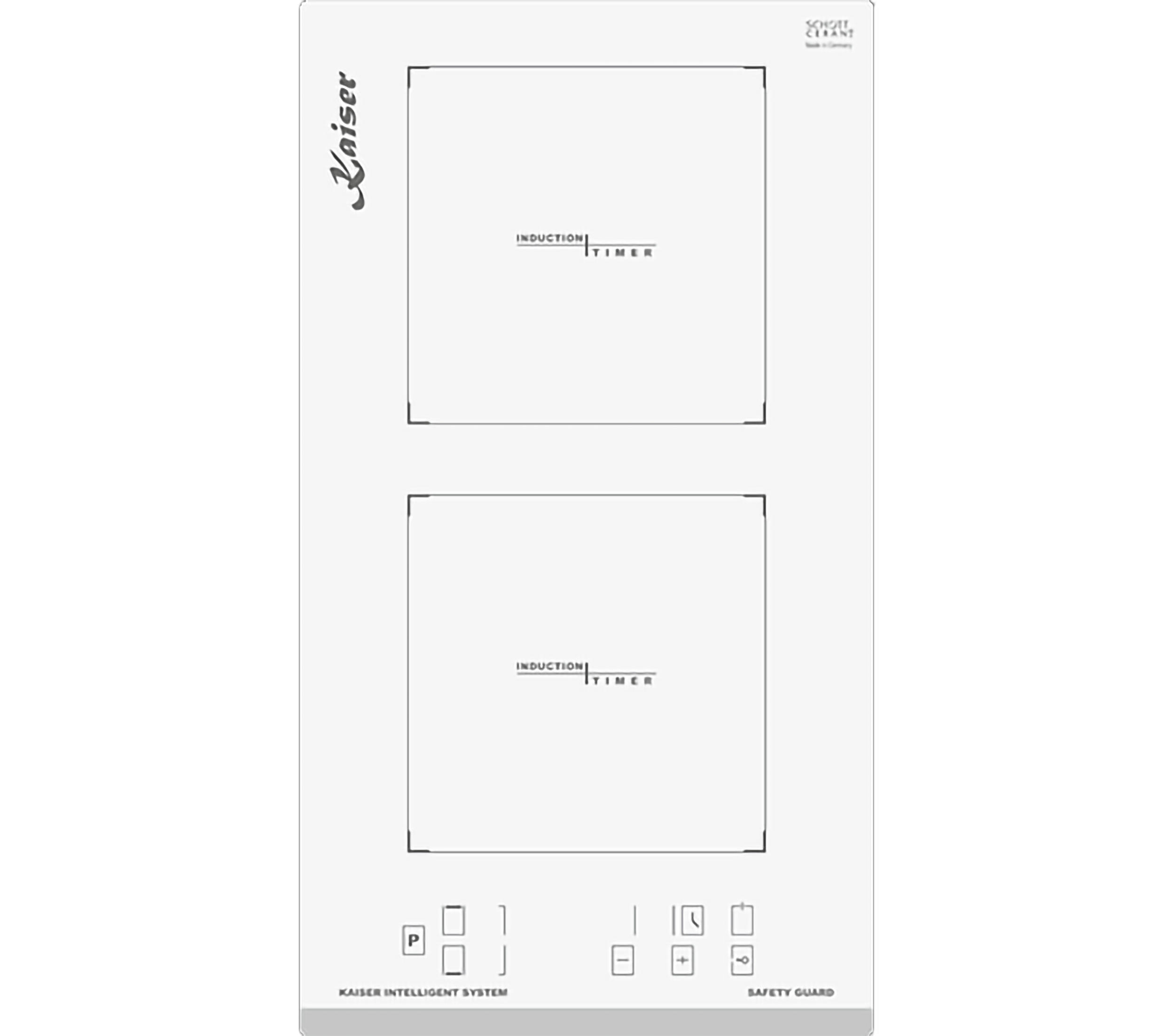 INDUKTIONSKOCHFELD - Weiß, Keramik (28.8/5.5/52cm) - Kaiser Küchengeräte