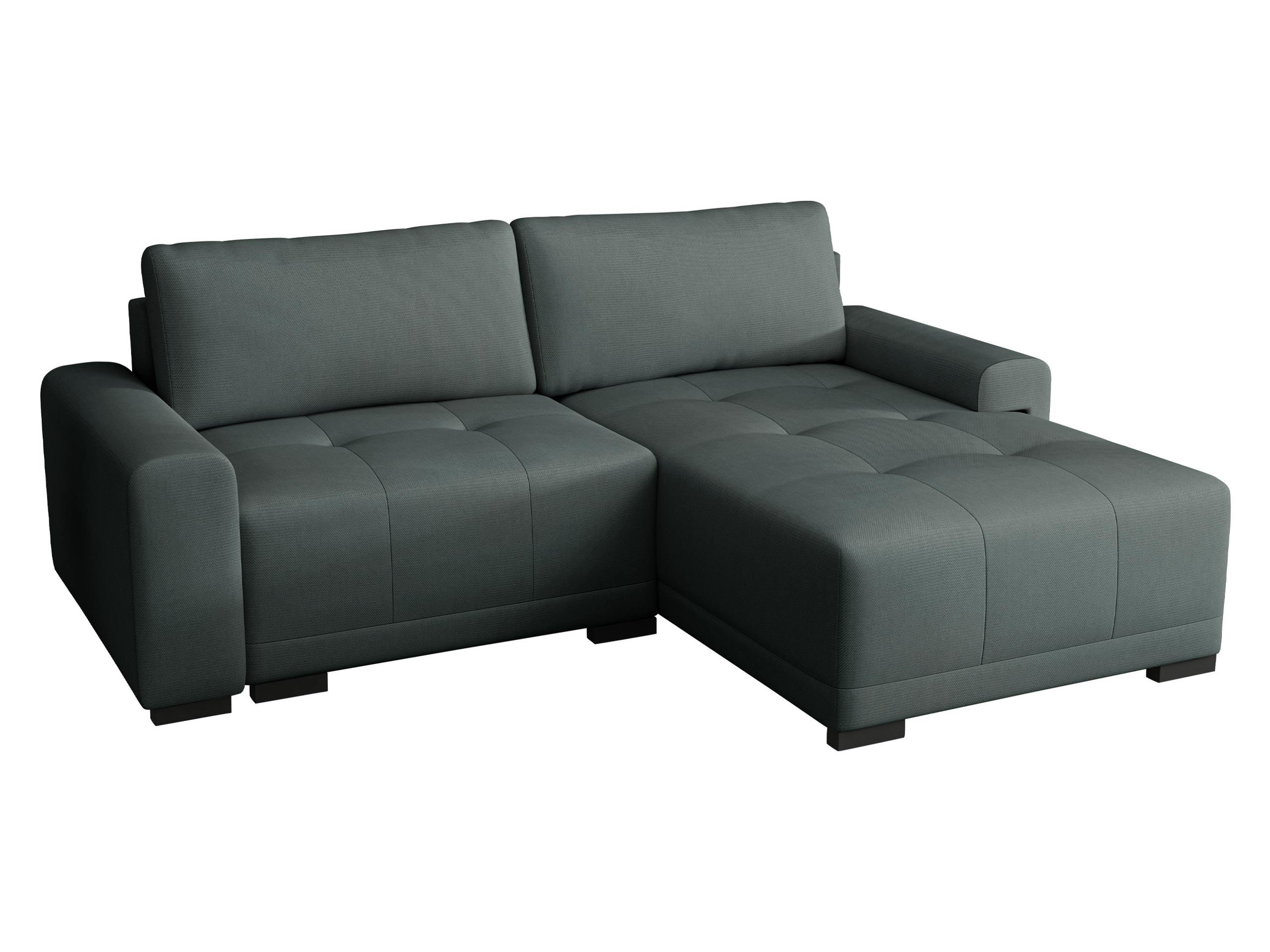 ECKSOFA Milton - Schwarz/Graphitfarben, Holz/Textil (237/180cm) - MIRJAN24