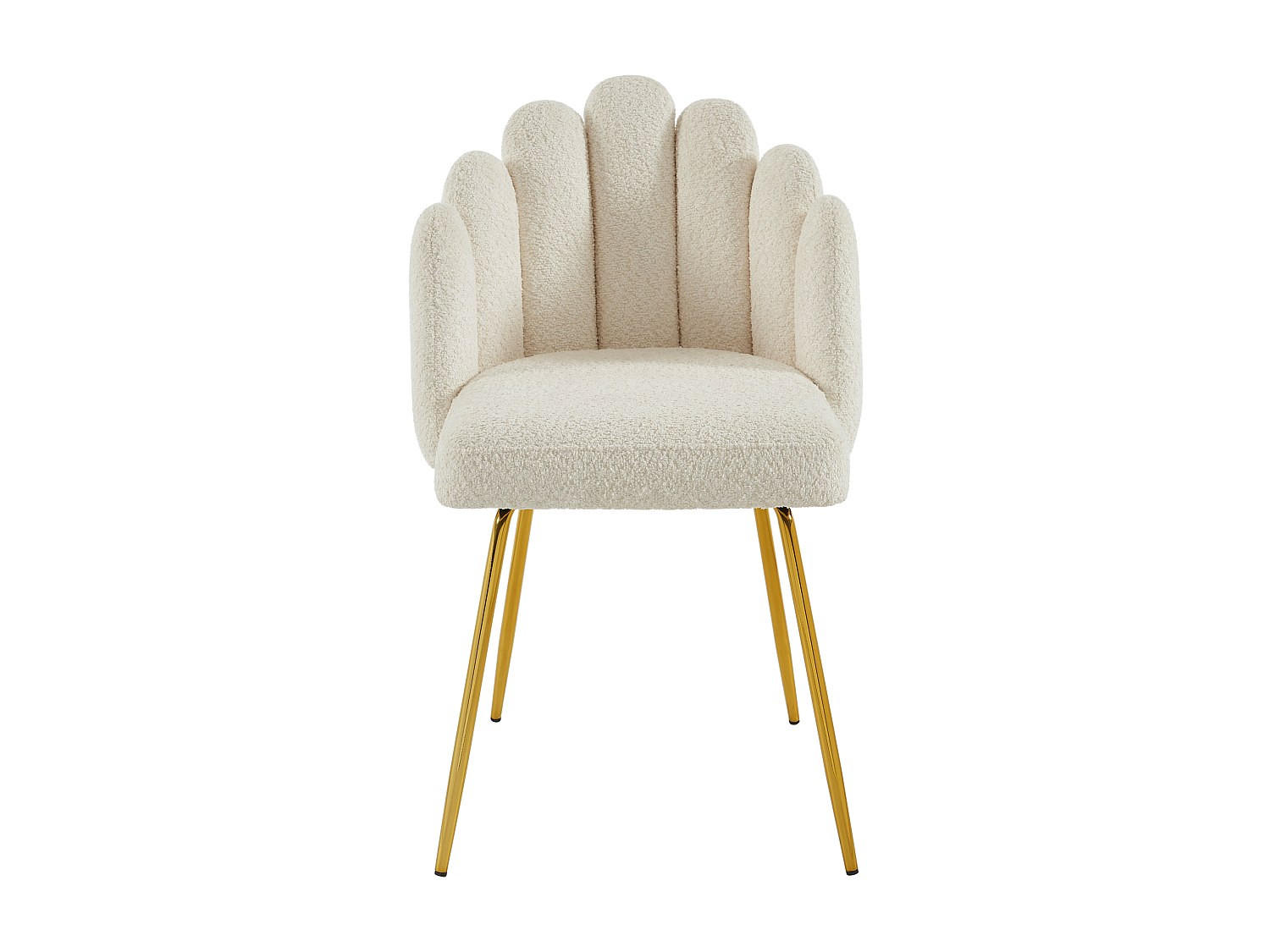 STUHL - 55 cm x 57 cm - Stoff - Cremefarben - ALTINAM - Creme, Textil (55/85/57cm) - Vente-Unique