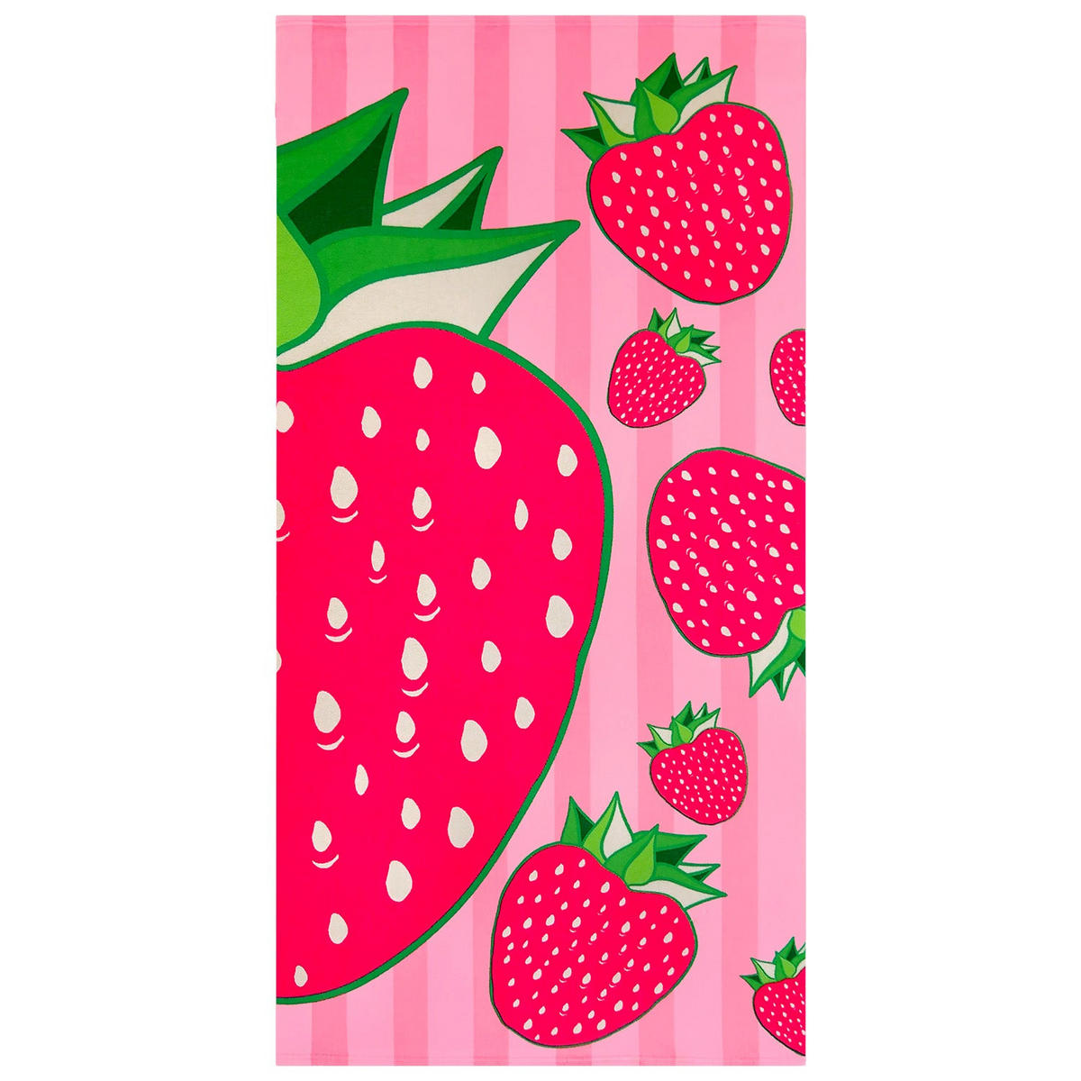 STRANDTUCH Mikrofaser Rosa 75x150 220g/m² - Pop-Erdbeere - Pink, Textil (150/75cm) - LE COMPTOIR DE LA PLAGE