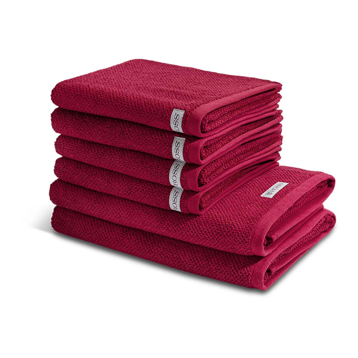 FROTTIERSET Selection 6-teilig - Rot, Textil (50/100cm) - Ross