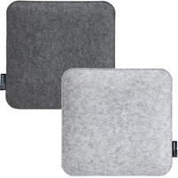 FILZ-SITZKISSEN zum Wenden, 2er Set 35/35/3 cm, Grau - Grau, Kunststoff (35/35/3cm) - Dunedesign