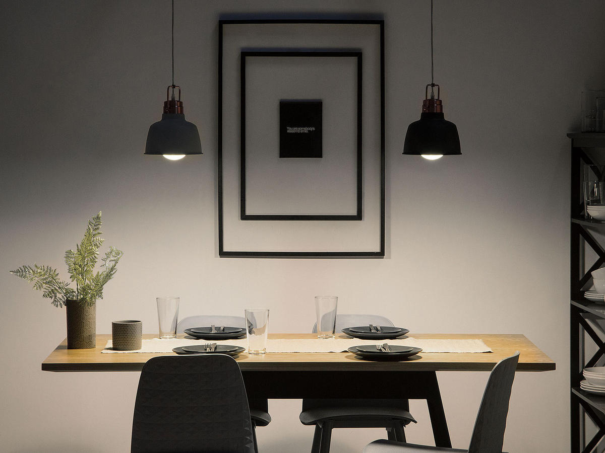 HÄNGELEUCHTE Narmada 22/22/179 cm - Grau, Metall (22/22/179cm) - Beliani