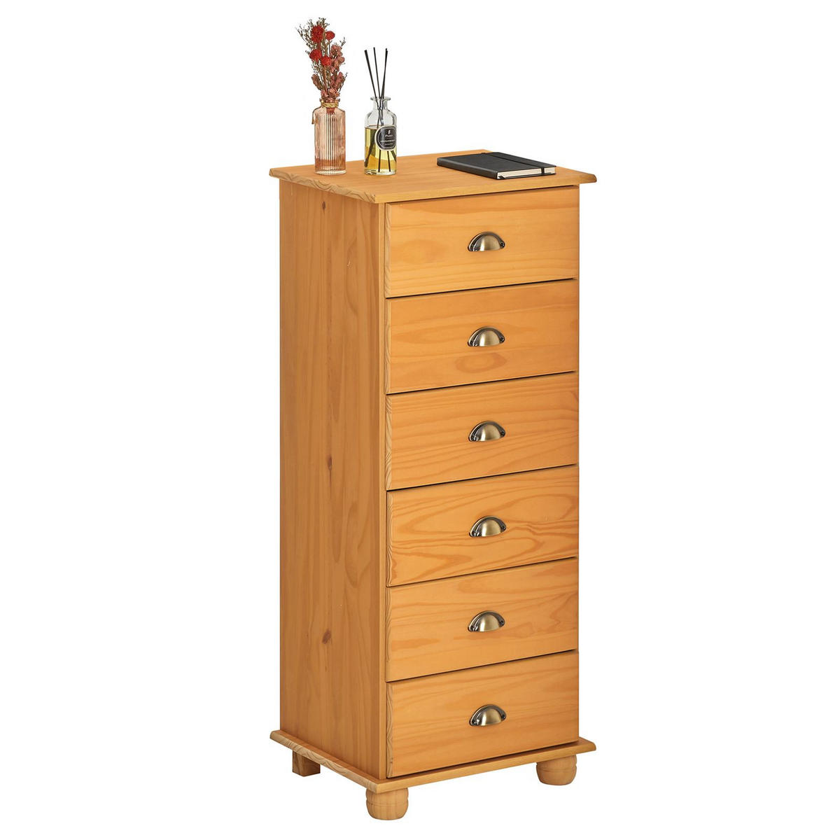 APOTHEKERKOMMODE COLMAR - Kieferfarben, Holz (49/114/39cm) - IDIMEX