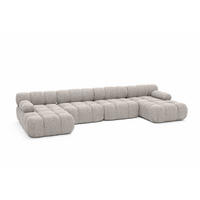 ECKSOFA U-Form XL, Stoff Bouclé Abriamo, Beige, Selia U XL - Beige, Holz (380/70/160cm) - Kaiser Möbel