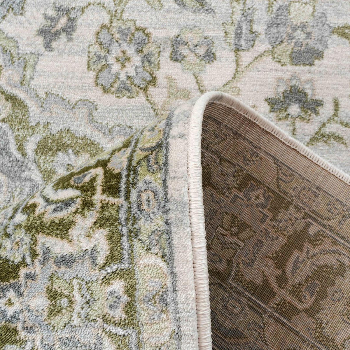 TEPPICHLÄUFER Catlaine Getty Green Grün - Grün, Textil (61/239cm) - Kukoon Rugs