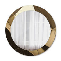SPIEGEL Ø70 cm Rund mit Aufdruck - Beige, Glas (70/70/0.4cm) - TULUP