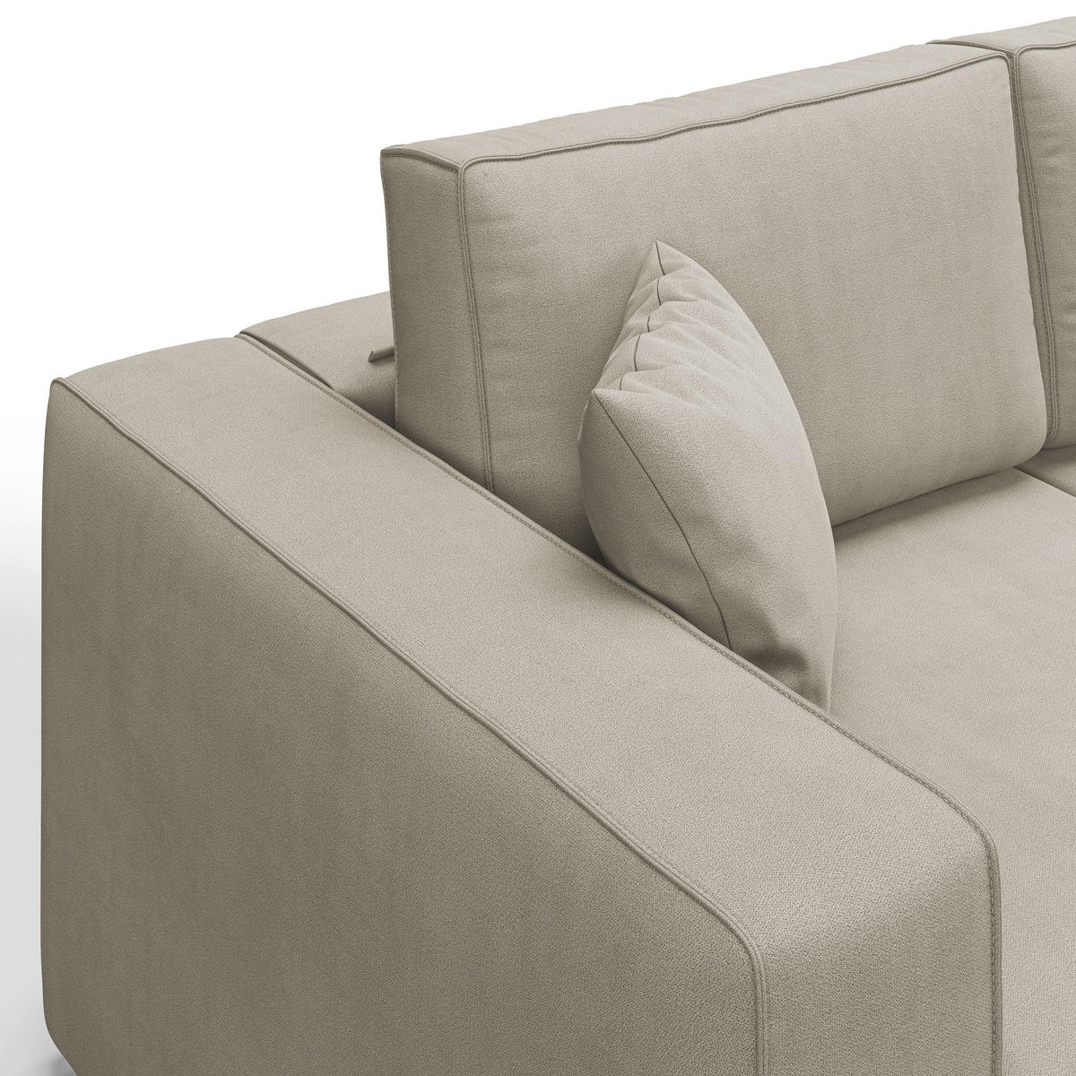 LINEARSOFA Morfeo - Beige, Textil (245/86/99cm) - Divani.store