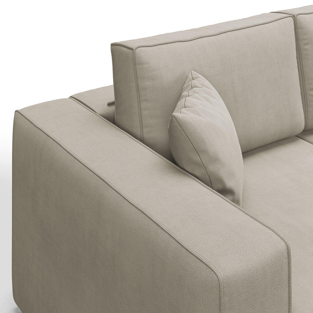 Thumbnail - Divani.store Linearsofa, Beige, Textil, 245x86x99 cm, Wohnzimmer, Sofas & Couches, Sofas