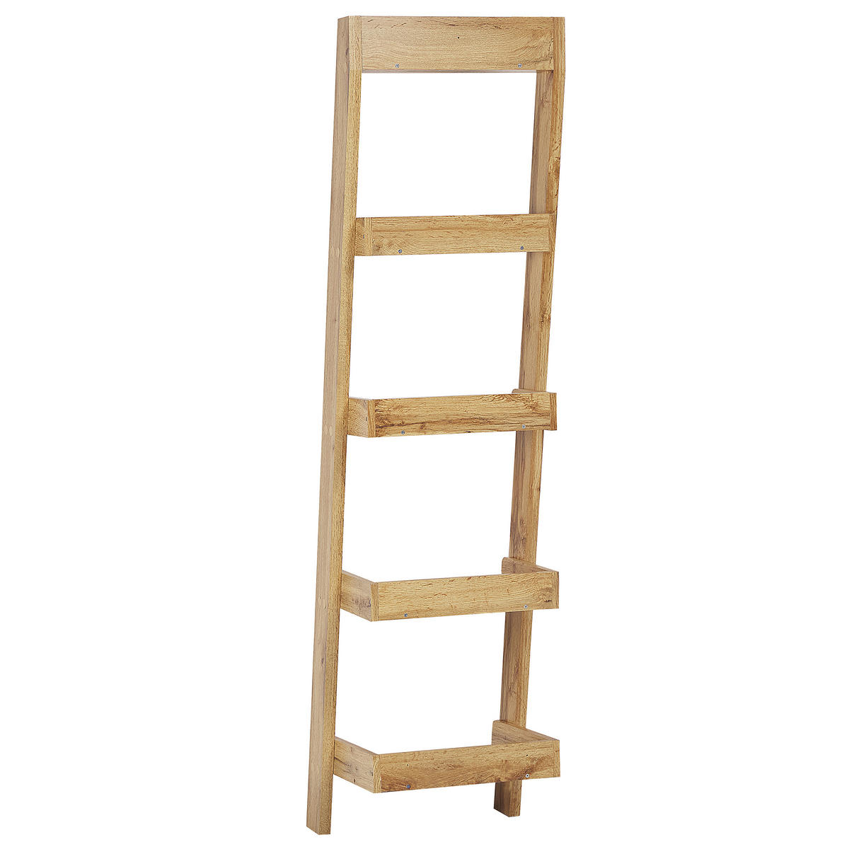 BÜCHERREGAL 5 Fächer Hellbraun Mobile Duo - Braun, Holzwerkstoff (45/169/43cm) - Beliani