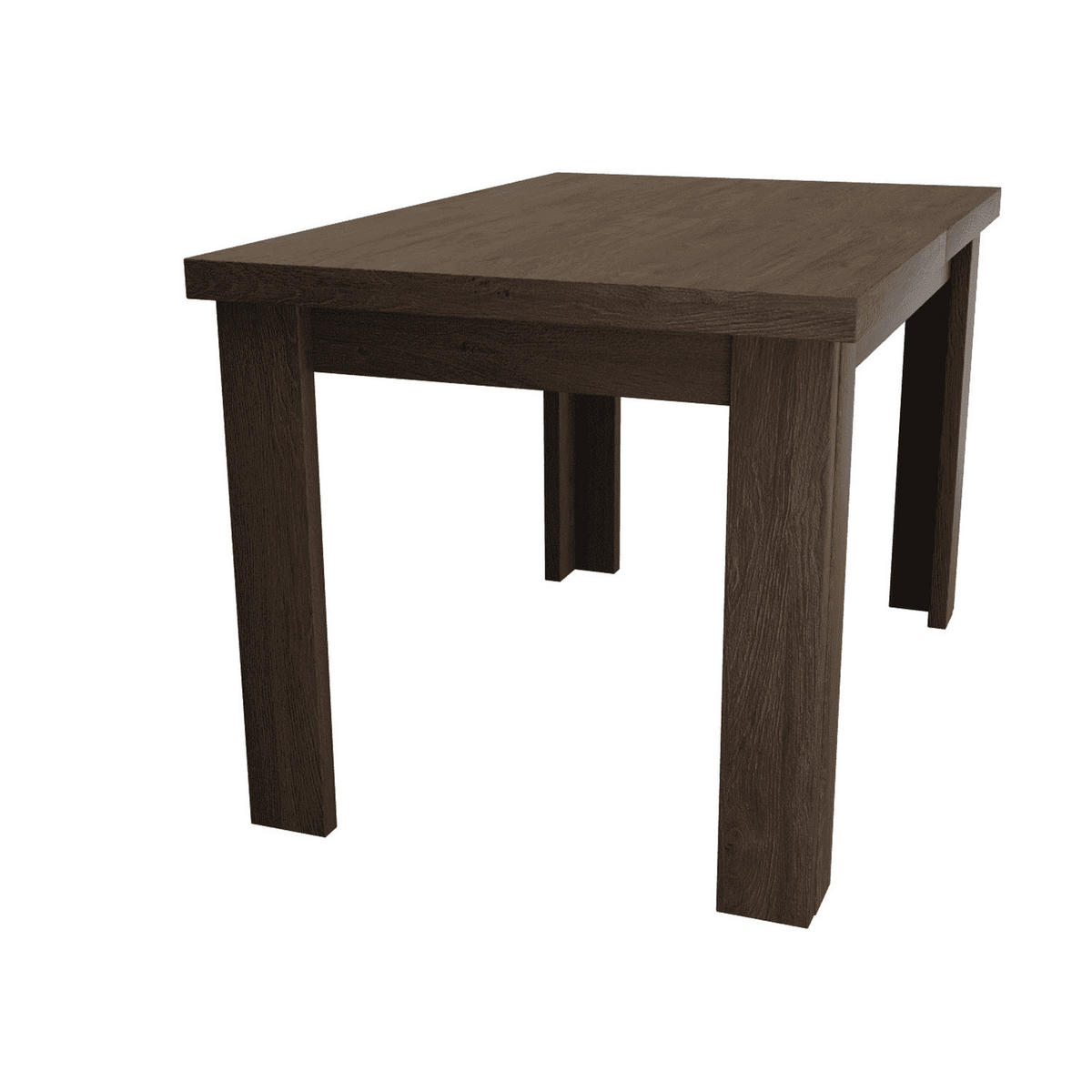 ESSTISCH ausziehbar 120-160 x 80 x 75,5 cm Esche dunkel - Dunkelbraun, Holzwerkstoff (80/120/75.5cm) - Koseto