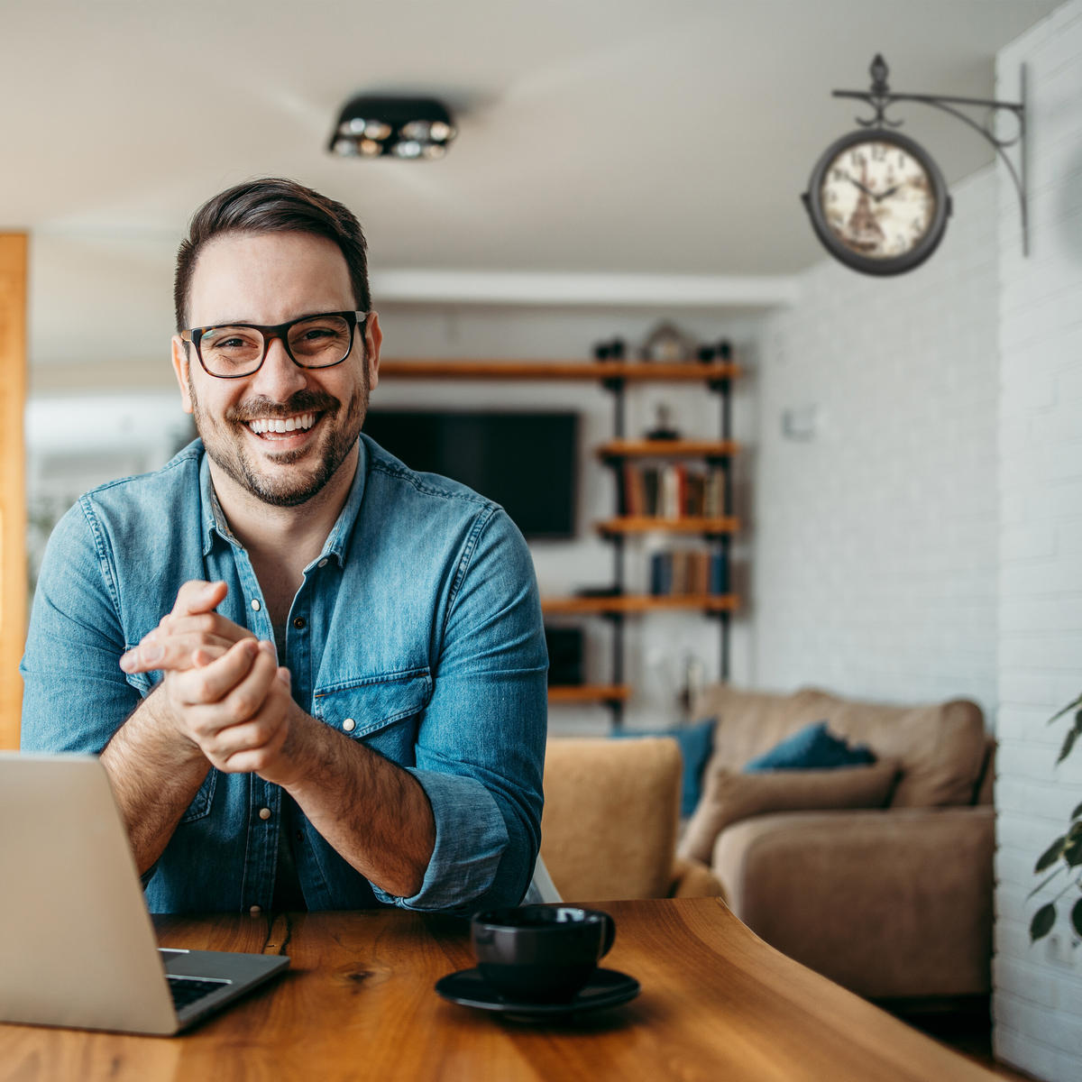 BAHNHOFSUHR - Multicolor, Glas/Metall (35/34/10cm) - Relaxdays