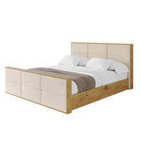 POLSTERBETT mit Bettkasten, Fußteil und Lattenrost, Boxbett mit Matratze H3/H4 - ENZO1-Z 120x200 Beige - Creme, Holzwerkstoff/Textil (120/200cm) - ALTDECOR