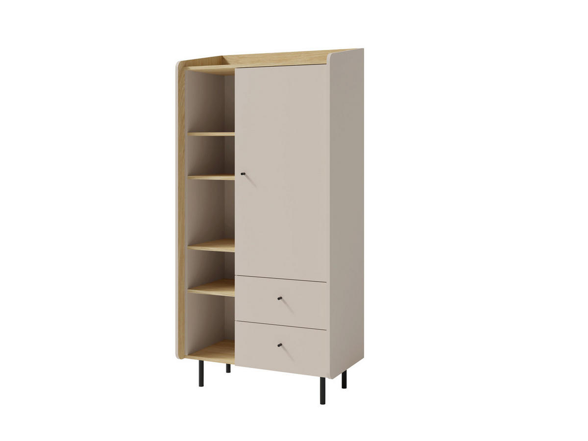 BÜCHERREGAL VETTA 80x42x170 cm, Regal Beige - Beige, Holzwerkstoff (80/170/42cm) - MASSENO