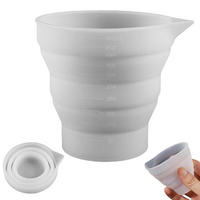 MESSBECHER faltbar Silikon 500 ml - Weiß, Kunststoff (0.5L)