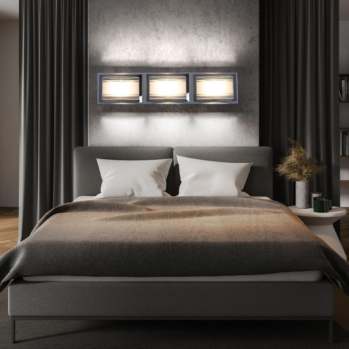 LED WANDLEUCHTE ADONIA Silber Aluminium Glas klar satiniert - Silberfarben, Glas (10/6.5/45cm) - Esto