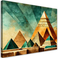 WANDBILD pyramiden ägypten abstrakt - Goldfarben, Textil (60/40cm) - Feeby