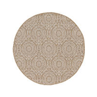 OUTDOORTEPPICH rund Cleo Cream/Beige ø 120 cm rund - Creme, Textil (120/120cm) - benuta Nest