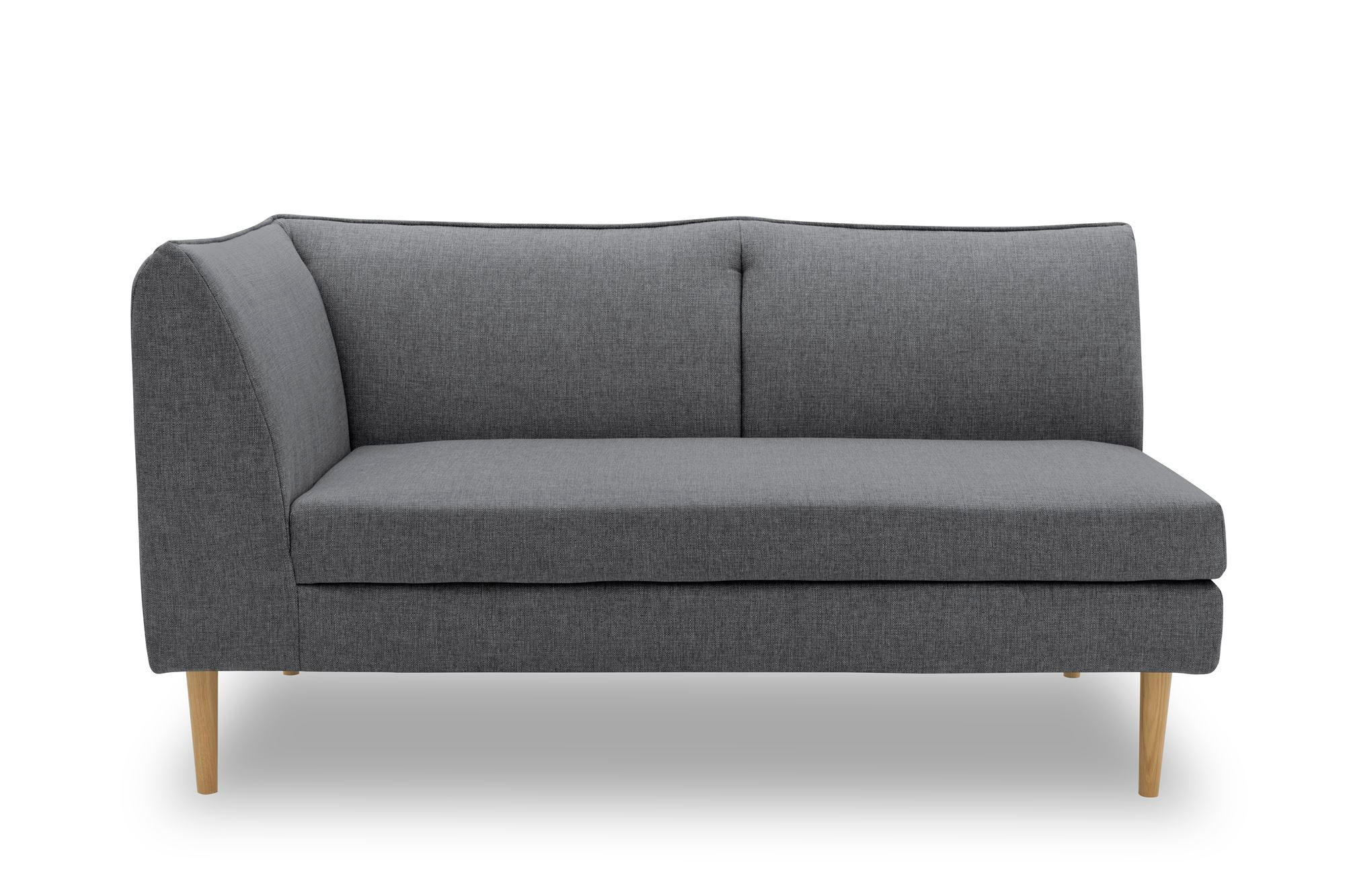 GARTENLOUNGE-SOFA 2-Sitzer Links Braelyn 159x82x82 Bezug in anthrazit - Anthrazit, Kunststoff (159/82/82cm) - 58aufmkessel