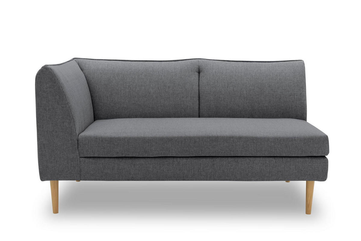 GARTENLOUNGE-SOFA 2-Sitzer Links Braelyn 159x82x82 Bezug in anthrazit - Anthrazit, Kunststoff (159/82/82cm) - 58aufmkessel
