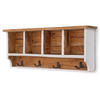 WANDGARDEROBE VINTAGE 70 Recyclingholz massiv, 4 Doppelhaken, 4 Fächer, Ablage 06 weiß-landhaus - Weiß, Holz (70/27/11cm) - DESIGN DELIGHTS