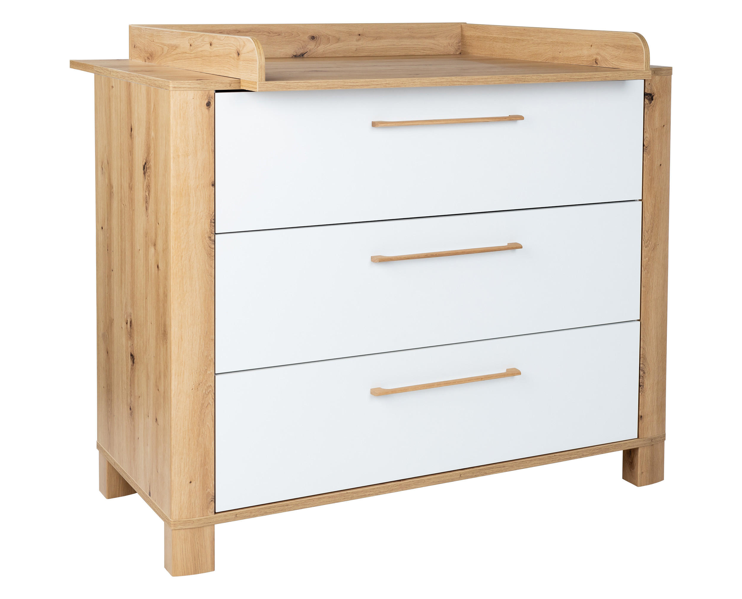 WICKELKOMMODE Marlon 115/100/79 cm Soft-Close - Eiche Artisan/Weiß, Holzwerkstoff (115/100/79cm) - arthur berndt